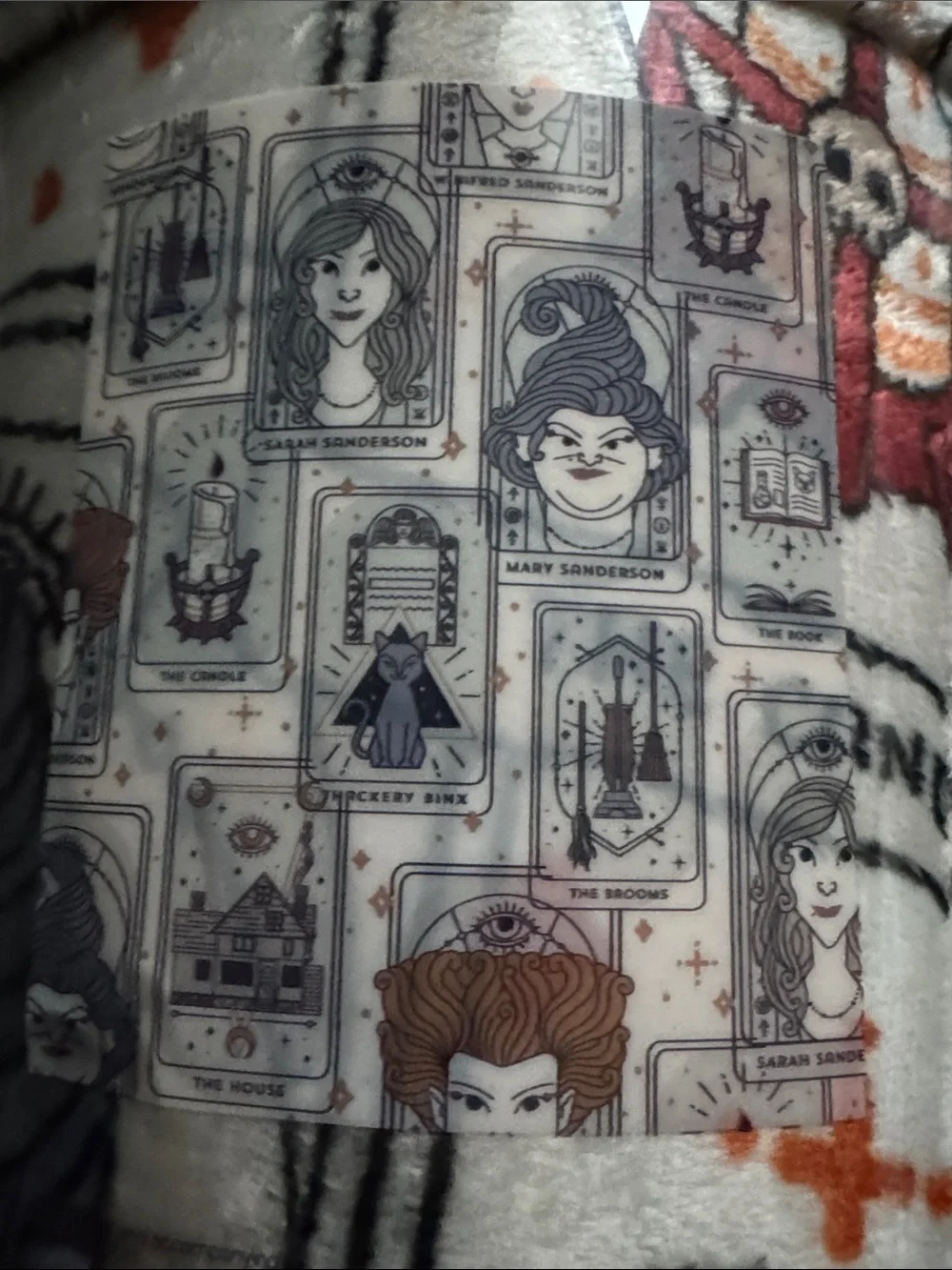 Disney Hocus Pocus Plush Throw - White, Black & Orange